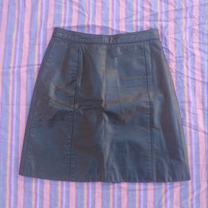 Black *real* leather skirt